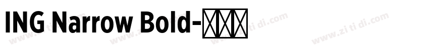 ING Narrow Bold字体转换